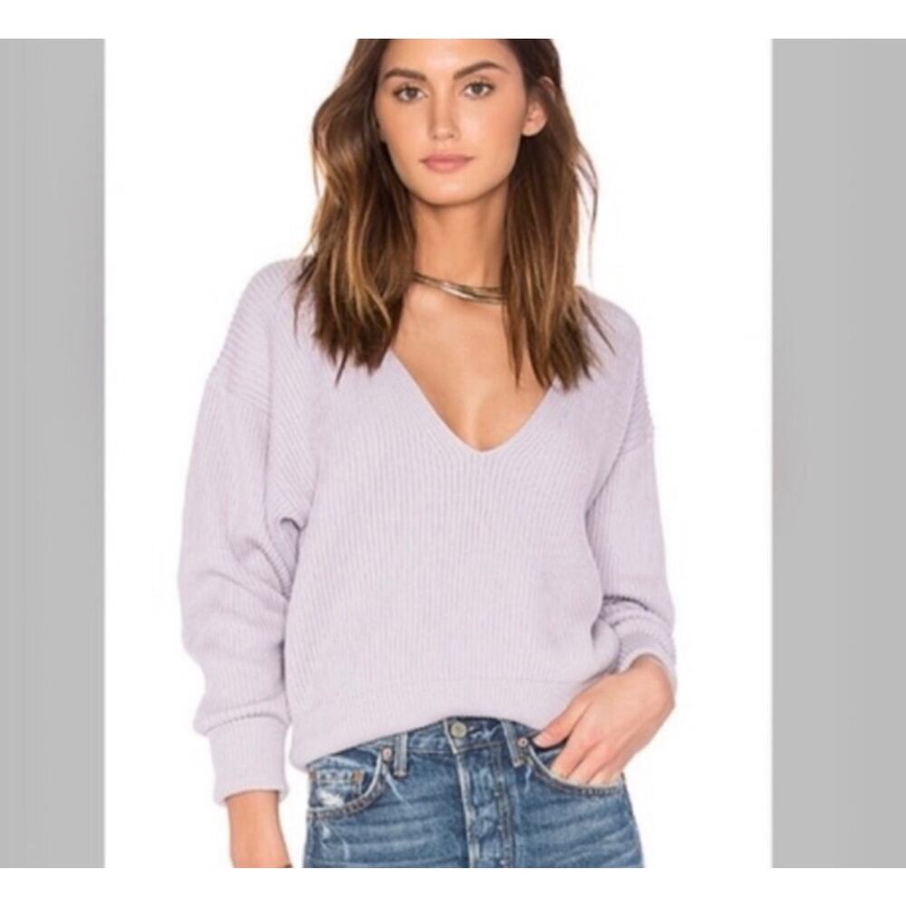 Free People Allure Pullover Sweater Size Small Light Purple/ Lavender